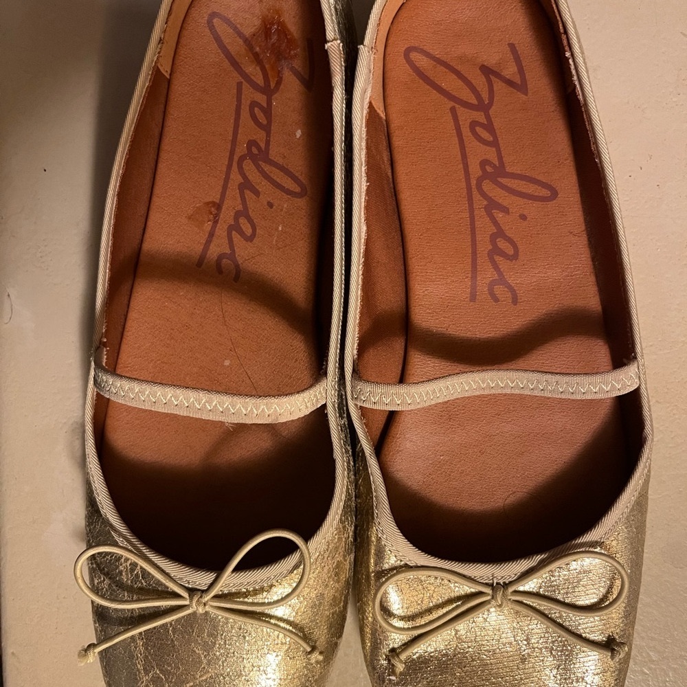 Zodiac Gold Ballet Flats